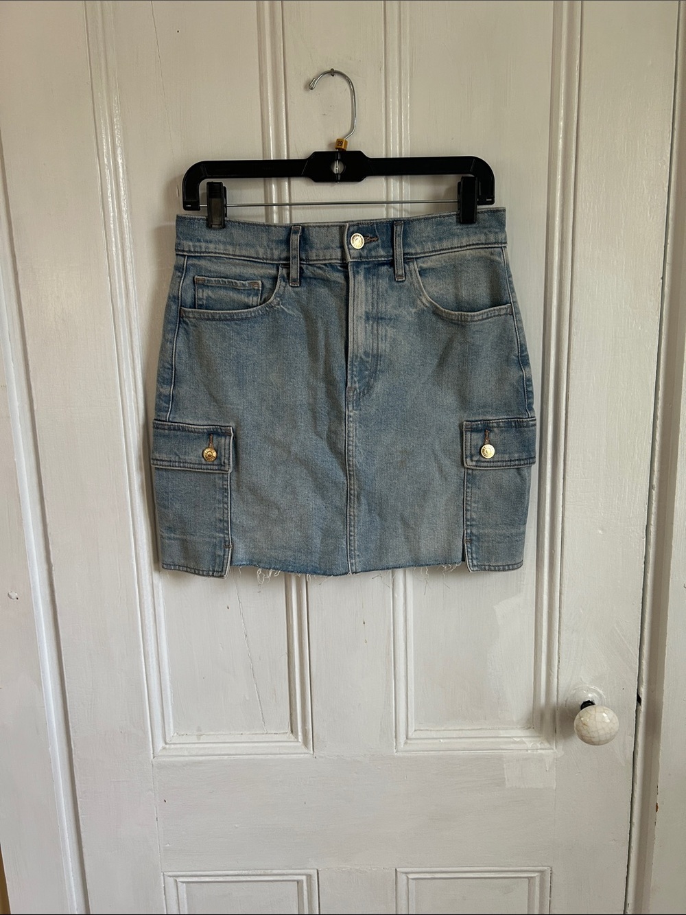 Express Light Blue Denim Mini Skirt